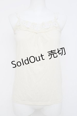 画像: axes femme / 花モチーフタンクトップ M 生成り Y-26-03-26-045-AX-TO-SZ-ZY