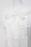 画像3: axes femme POETIQUE / リボンフリル半袖ブラウス M 白 Y-26-03-26-049-AX-BL-SZ-ZY (3)