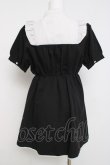 画像2: axes femme POETIQUE / リボン付きフリルミニワンピース M 黒 Y-26-03-26-051-AX-OP-SZ-ZY (2)