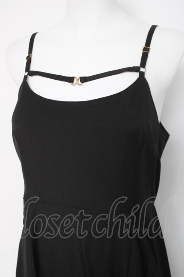 画像2: axes femme / ビット付フリルキャミワンピース F 黒 Y-26-03-26-055-AX-OP-SZ-ZY (2)