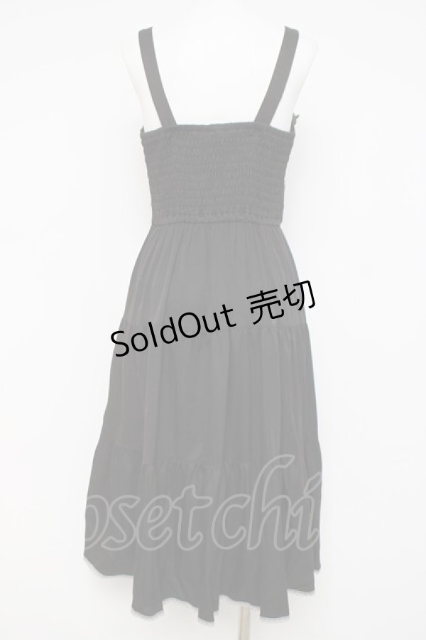 画像2: axes femme POETIQUE / スカラップ刺繍キャミワンピース M 黒 Y-26-03-26-057-AX-OP-SZ-ZY (2)