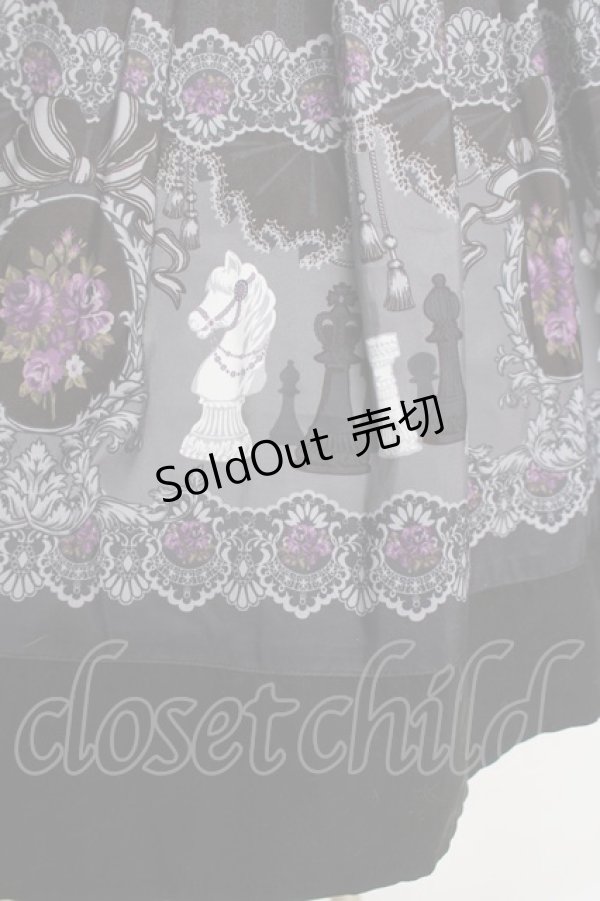 画像3: axes femme / チェス柄ノースリワンピース M 黒 Y-26-03-26-058-AX-OP-SZ-ZY (3)