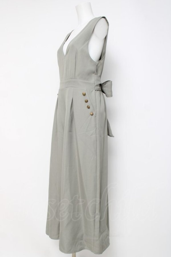 画像2: axes femme / バックリボンコンビネゾン F グリーン Y-26-03-26-059-AX-OP-SZ-ZY (2)