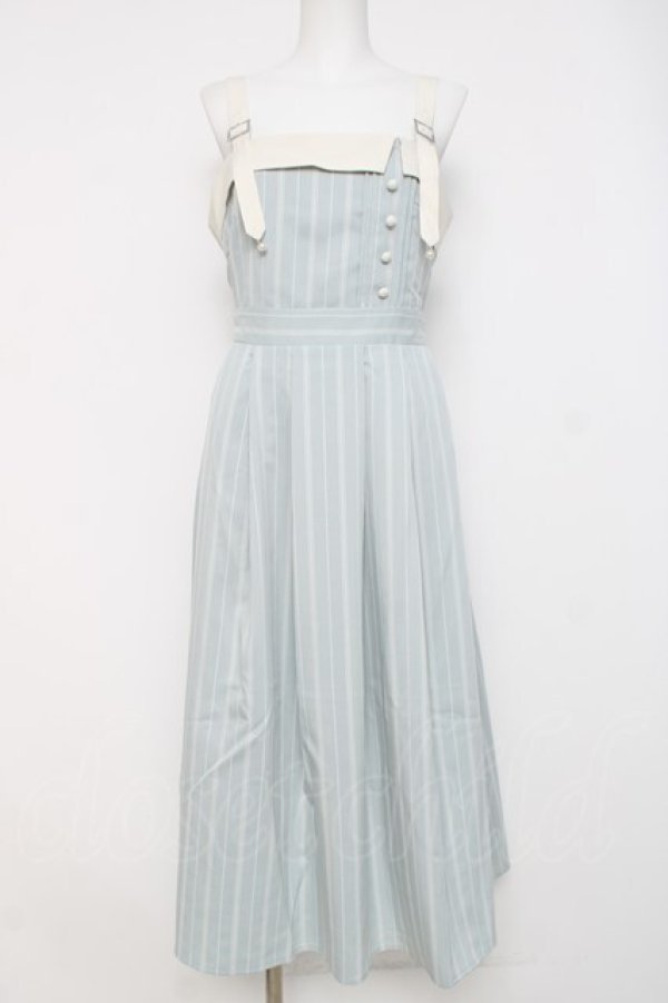 画像1: axes femme / 蝶刺繍ストライプワンピース F ミント Y-26-03-26-062-AX-OP-SZ-ZY (1)