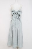画像2: axes femme / 蝶刺繍ストライプワンピース F ミント Y-26-03-26-062-AX-OP-SZ-ZY (2)