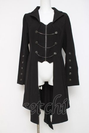 画像: axes femme POETIQUE / 燕尾デザインロングジャケット M 黒 Y-26-03-26-063-AX-JA-SZ-ZY