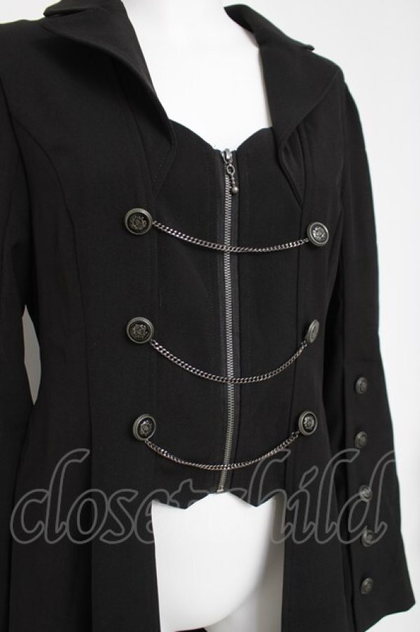 画像3: axes femme POETIQUE / 燕尾デザインロングジャケット M 黒 Y-26-03-26-063-AX-JA-SZ-ZY (3)