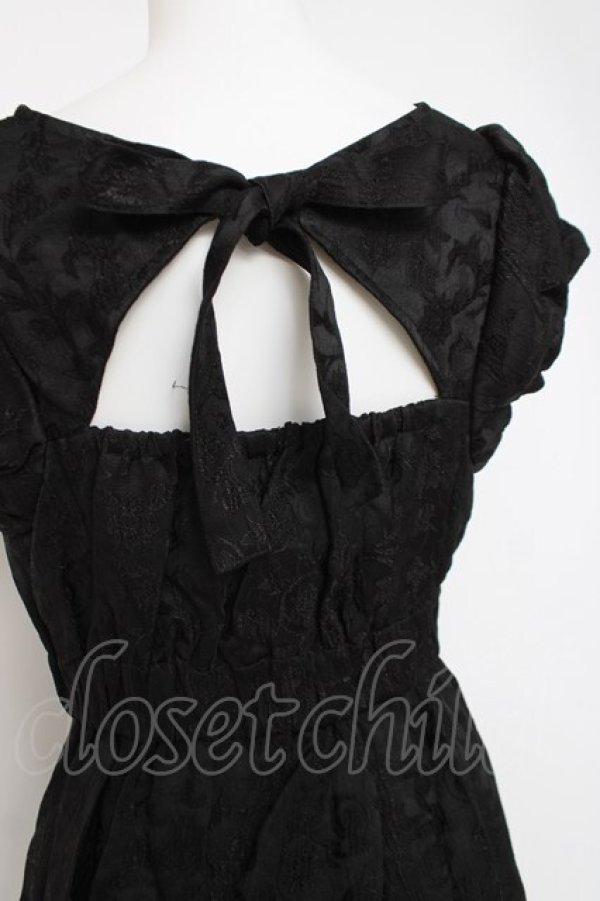 画像3: axes femme POETIQUE / フラワージャカードワンピース M 黒 Y-26-03-26-065-AX-OP-SZ-ZY (3)