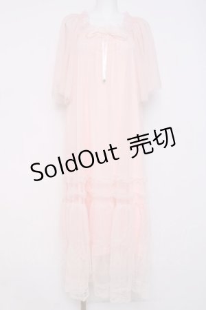 画像: axes femme / フレアスリーブチュールワンピース F ピンク Y-26-03-26-066-AX-OP-SZ-ZY