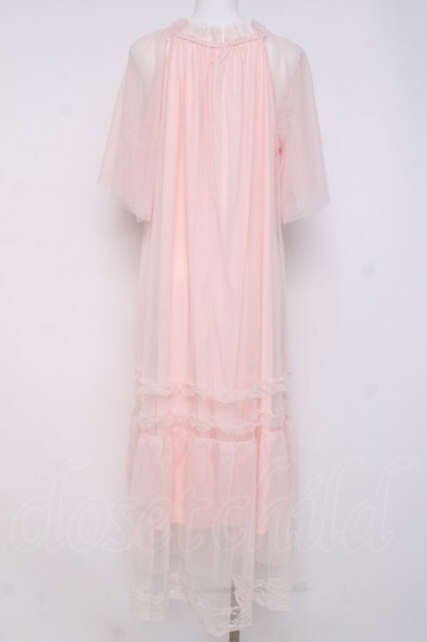 画像2: axes femme / フレアスリーブチュールワンピース F ピンク Y-26-03-26-066-AX-OP-SZ-ZY (2)