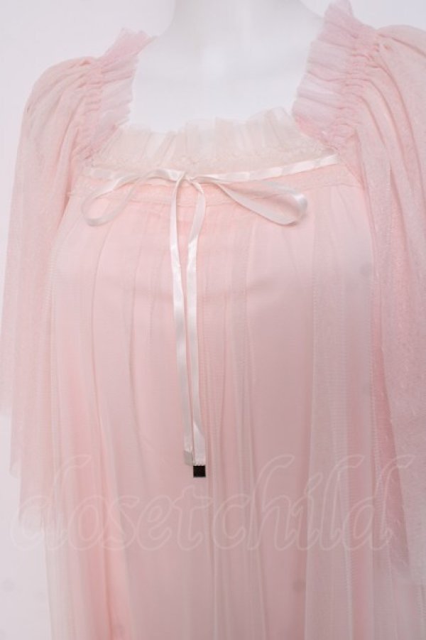 画像3: axes femme / フレアスリーブチュールワンピース F ピンク Y-26-03-26-066-AX-OP-SZ-ZY (3)