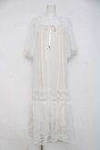 画像1: axes femme / フレアスリーブチュールワンピース F 白 Y-26-03-26-067-AX-OP-SZ-ZY (1)
