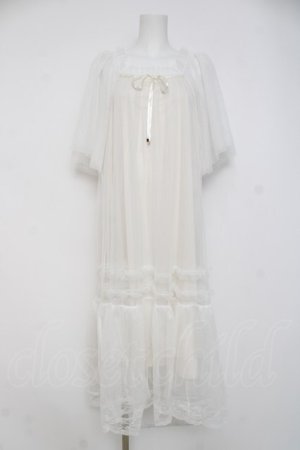 画像: axes femme / フレアスリーブチュールワンピース F 白 Y-26-03-26-067-AX-OP-SZ-ZY
