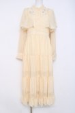 画像1: axes femme / 刺繍チュール使ケープワンピース F イエロー Y-26-03-26-070-AX-OP-SZ-ZY (1)