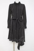 画像1: axes femme POETIQUE / アシメシャツワンピース M 黒 Y-26-03-26-073-AX-OP-SZ-ZY (1)