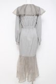 画像2: axes femme POETIQUE / シアーフリルマーメイドワンピース M グレー Y-26-03-26-074-AX-OP-SZ-ZY (2)