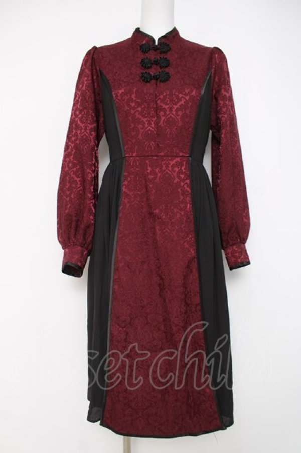 画像1: axes femme kawaii / シノワズリワンピース M 赤 Y-26-03-26-075-AX-OP-SZ-ZY (1)