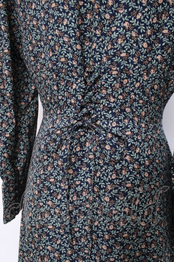 画像3: an another angelus / コルセット切替小花柄ロングワンピース F ネイビー Y-26-03-26-076-CA-OP-SZ-ZY (3)