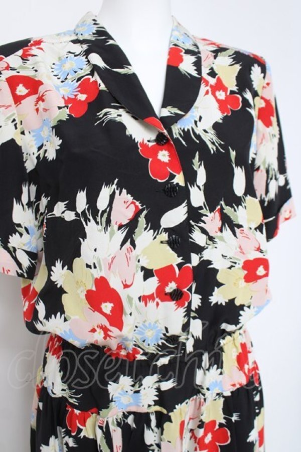 画像3: INGEBORG / 花柄ワンピース  黒 Y-26-03-26-079-LO-OP-SZ-ZY (3)