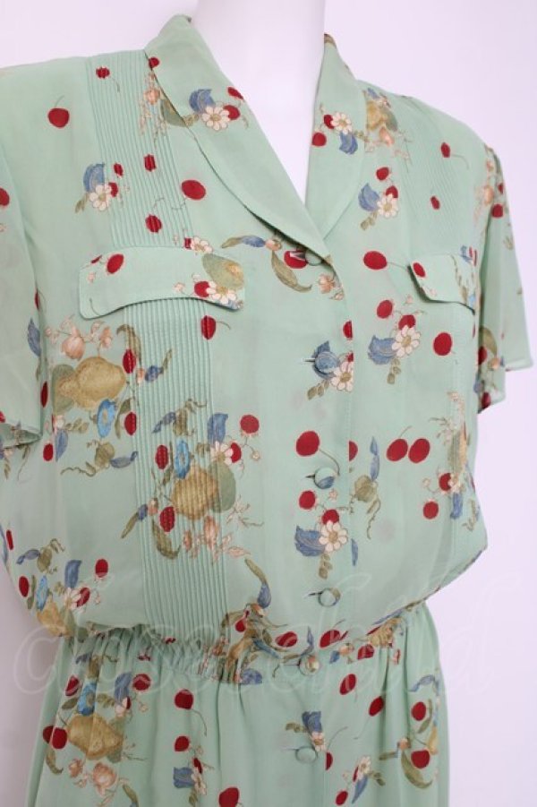 画像3: INGEBORG / フルーツ柄ワンピース  ミント Y-26-03-26-080-LO-OP-SZ-ZY (3)