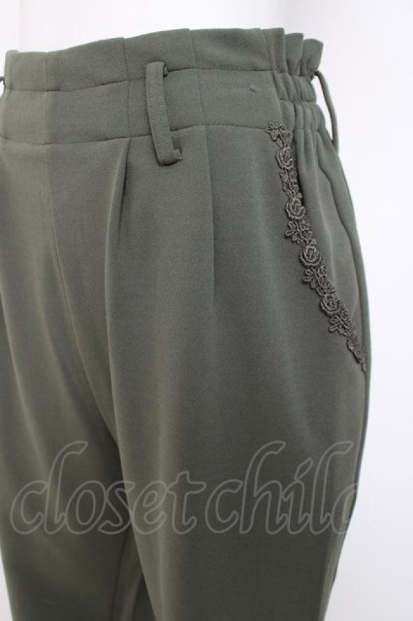 画像2: axes femme / フラワーレースセットアップ パンツ M グリーン Y-26-03-26-082-AX-PA-SZ-ZY (2)