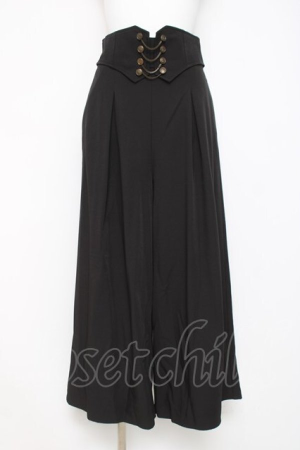 画像1: axes femme / ボタン×チェーンワイドパンツ F Bグリーン Y-26-03-26-084-AX-PA-SZ-ZY (1)