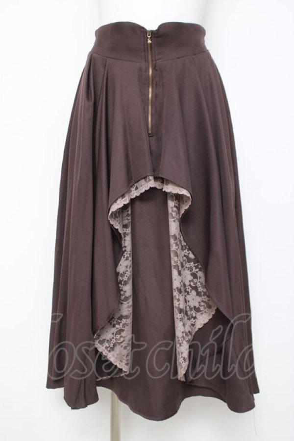 画像1: axes femme / ジップフリルスカート F 茶 Y-26-03-26-086-AX-SK-SZ-ZY (1)