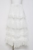 画像1: axes femme / フリルチュールティアードスカート F 白 Y-26-03-26-087-AX-SK-SZ-ZY (1)