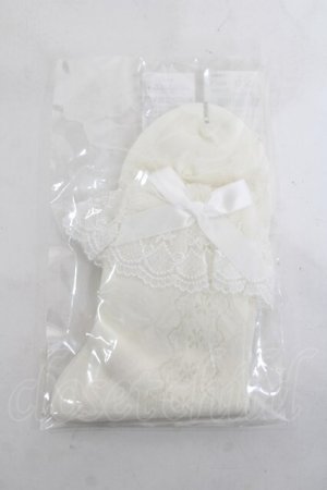 画像: axes femme kawaii / 透かしレースアップ柄ソックス  白 Y-26-03-26-011-AX-ZA-SZ-ZY