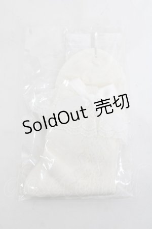 画像: axes femme kawaii / 透かしレースアップ柄ソックス  白 Y-26-03-26-011-AX-ZA-SZ-ZY