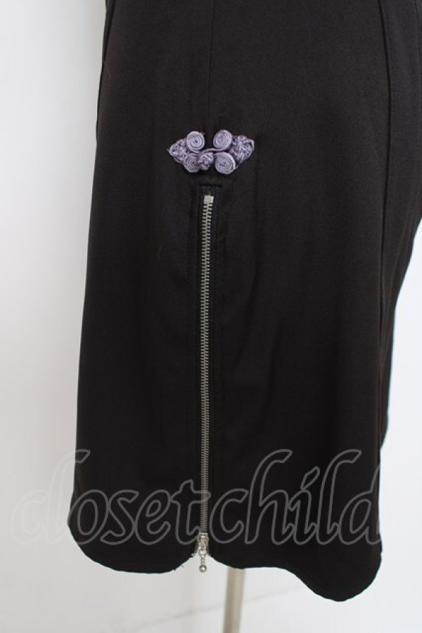 画像4: axes femme POETIQUE / ファスナーデザインサス付スカート M 黒 Y-26-03-26-091-AX-SK-SZ-ZY (4)