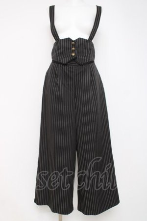 画像: axes femme POETIQUE / ストライプサス付きパンツ M 黒 Y-26-03-26-093-AX-PA-SZ-ZY