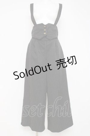 画像: axes femme POETIQUE / ストライプサス付きパンツ M 黒 Y-26-03-26-093-AX-PA-SZ-ZY