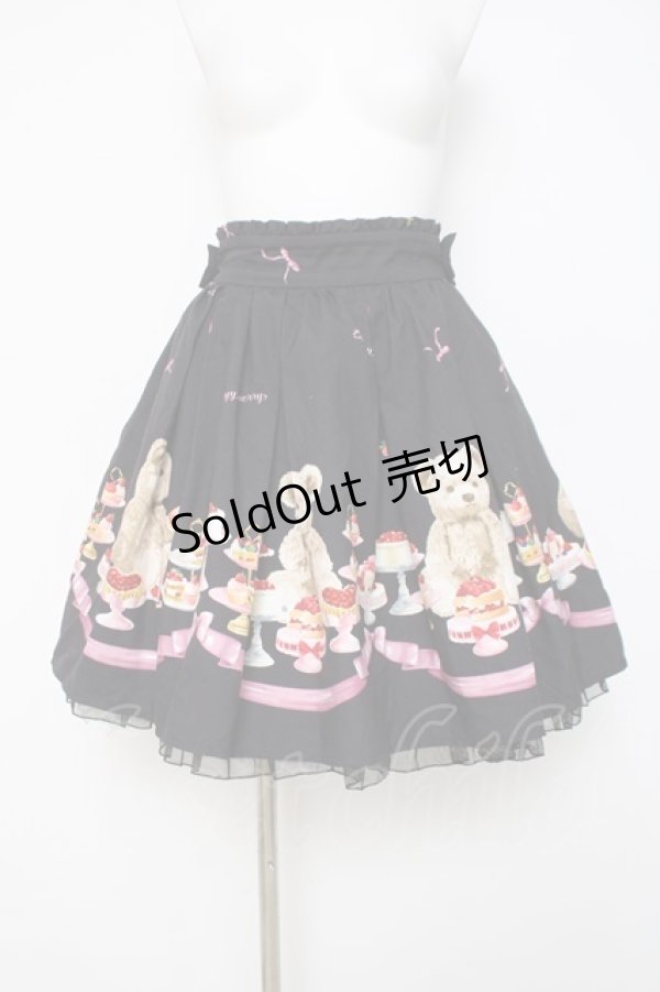 画像1: Ank Rouge / Bears cakeスカート M 黒 Y-26-03-26-097-CA-SK-SZ-ZY (1)