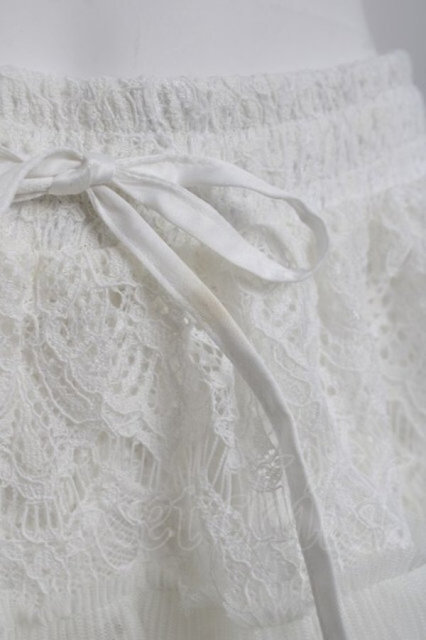 画像3: Fickle Bebe / ミックスレースショートパンツ F 白 Y-26-03-26-098-0-PA-SZ-ZY (3)