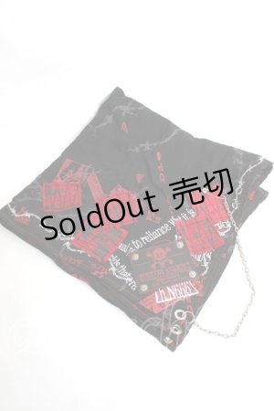 画像: h.ANARCHY / ガーゼバンダナ  黒×赤 Y-26-03-26-015-HN-ZA-SZ-ZY
