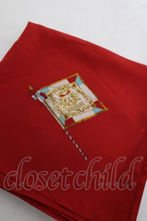 画像2: INGEBORG / 旗柄大判スカーフ  赤 Y-26-03-26-019-LO-ZA-SZ-ZY (2)