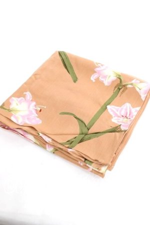 画像: INGEBORG / フラワー大判スカーフ  ベージュ Y-26-03-26-020-LO-ZA-SZ-ZY