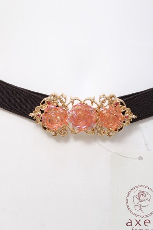 画像1: axes femme / オーロラローズ細ゴムベルト  ゴールド Y-26-03-26-022-AX-ZA-SZ-ZY (1)