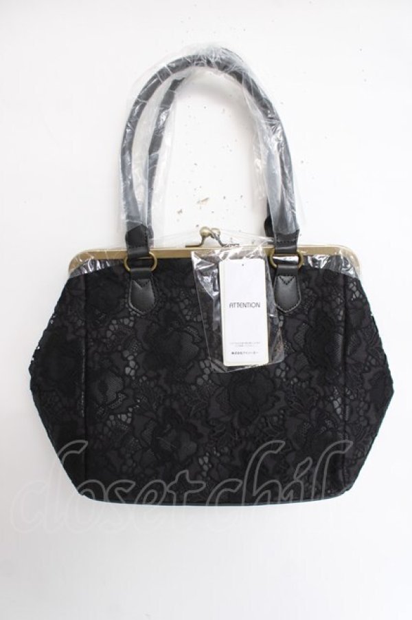 画像2: axes femme / がま口レース刺 バッグ  黒 Y-26-03-26-026-AX-BG-SZ-ZY (2)