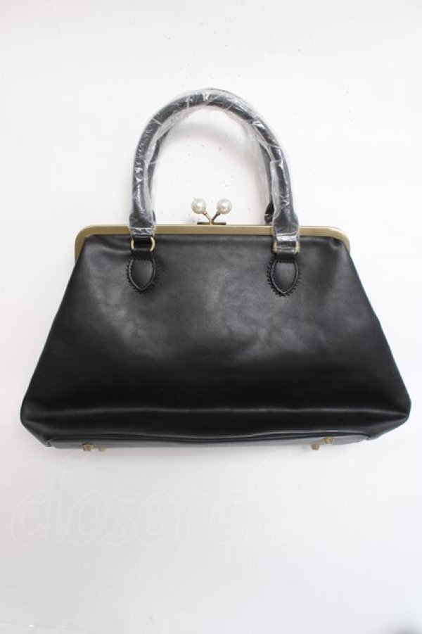 画像2: axes femme / 薔薇型押しがま口バッグ  黒 Y-26-03-26-027-AX-BG-SZ-ZY (2)