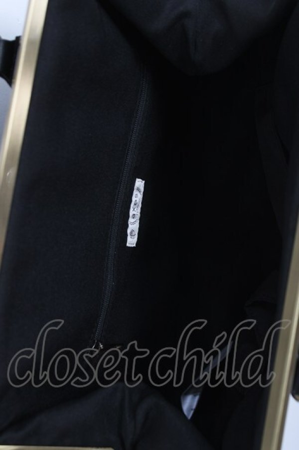 画像3: axes femme / 薔薇型押しがま口バッグ  黒 Y-26-03-26-027-AX-BG-SZ-ZY (3)