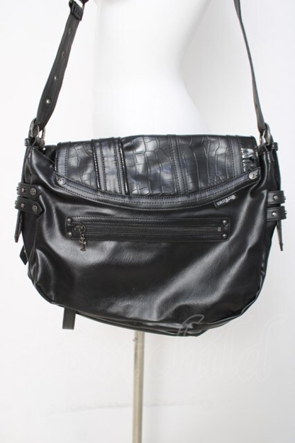 画像3: Ozz Croce / パイソン切替ショルダーバッグ  黒 Y-26-03-26-028-OO-BG-SZ-ZY (3)