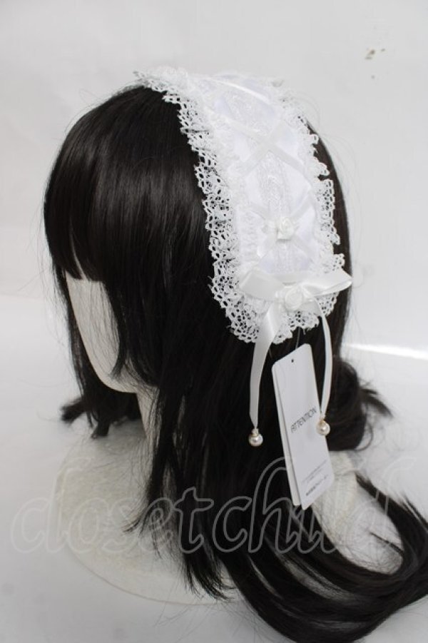 画像1: axes femme / レースアップヘッドドレス  白 Y-26-03-26-034-AX-AC-SZ-ZY (1)