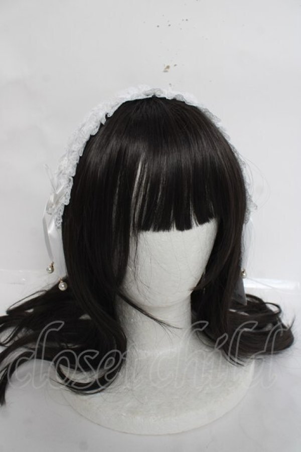 画像2: axes femme / レースアップヘッドドレス  白 Y-26-03-26-034-AX-AC-SZ-ZY (2)