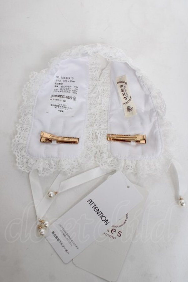 画像4: axes femme / レースアップヘッドドレス  白 Y-26-03-26-034-AX-AC-SZ-ZY (4)