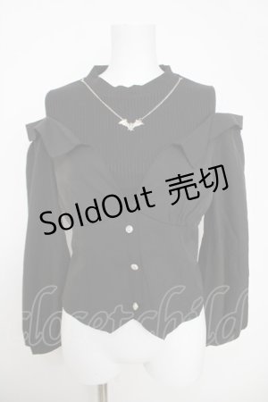 画像: axes femme POETIQUE / レイヤードデザインシャツ M 黒 Y-26-03-28-045-AX-TO-SZ-ZY