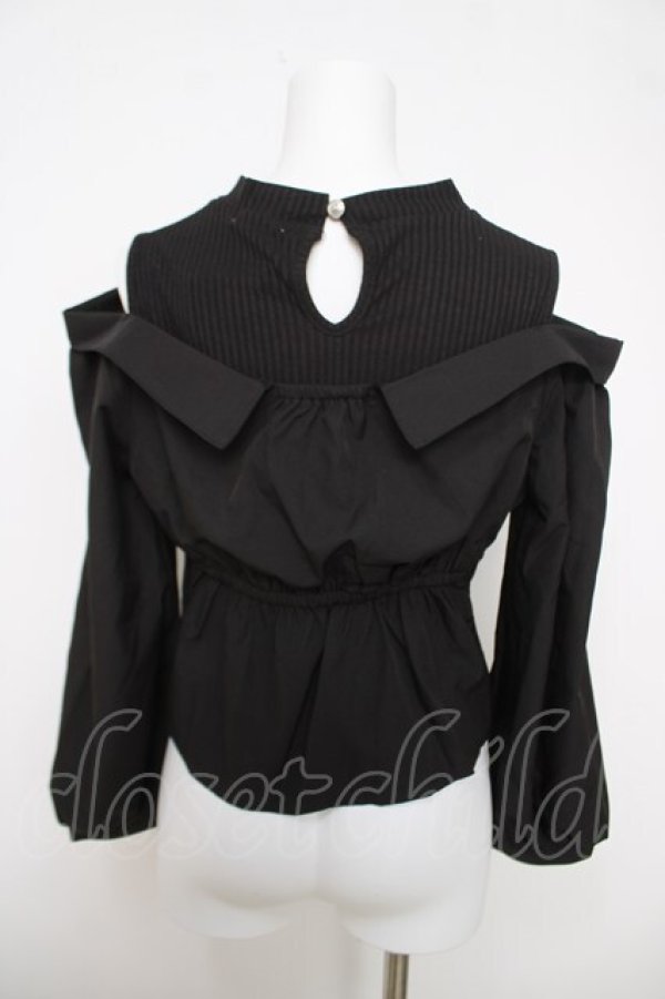 画像2: axes femme POETIQUE / レイヤードデザインシャツ M 黒 Y-26-03-28-045-AX-TO-SZ-ZY (2)