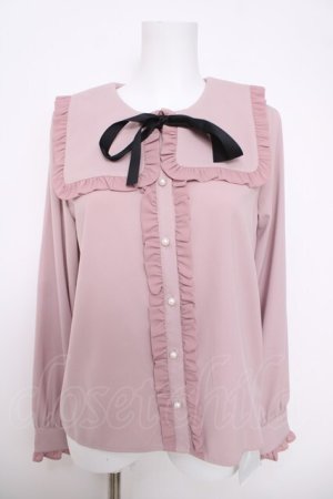 画像: Amavel / スクエアカラーリボンタイブラウス M ピンク Y-26-03-28-046-CA-BL-SZ-ZY