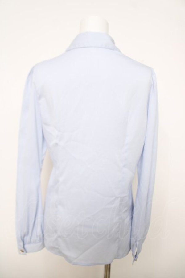 画像2: Ank Rouge / レース切替ブラウス M サックス Y-26-03-28-048-CA-BL-SZ-ZY (2)